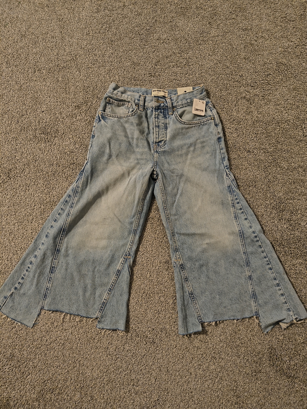 We The Free Wide Split-Hem Flare Jorts